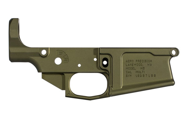Aero Precision M5 Stripped Lower Receiver - OD Green Anodized