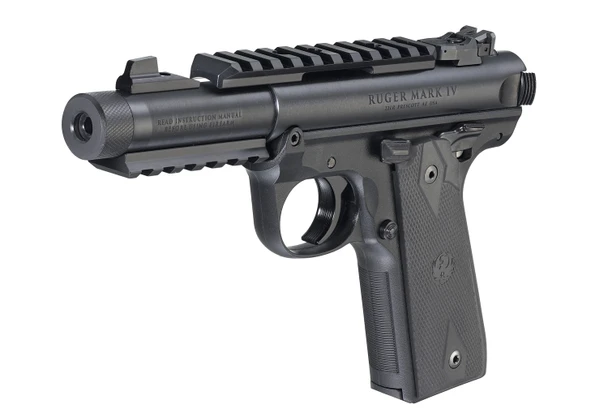 Ruger Mark IV Tactical 22/45 .22 LR Pistol 4.4" Threaded Barrel - 1/2x28, 40149, 736676401499