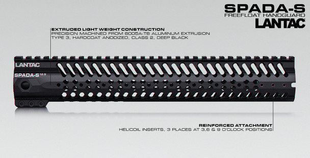 LANTAC SPADA-S Freefloat Handguard 13.5