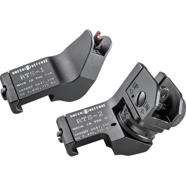 Dueck Defense - Rapid Transition Sights W/ Fiber Optic Inserts (DD-RTS-FO)