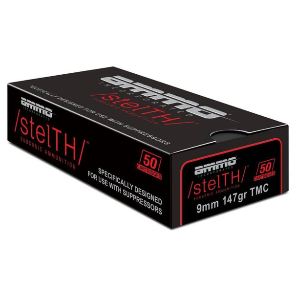 Ammo Inc stelTH Subsonic 9mm Luger 147 gr - TMC (Total Metal Coating) - 50RD (9147TMC-STL)