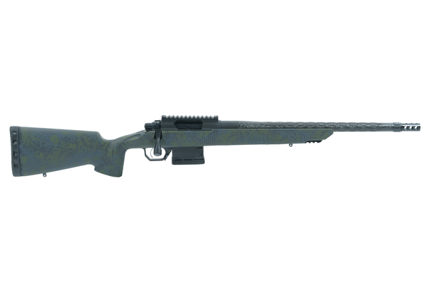 Horizon Vandal Carbon II 22 Creedmoor Rifle 18" Fluted Barrel - Blue/Green Iota EKO X Carbon Fiber Stock, RF019C221816C20, 850044680641