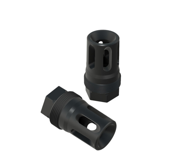 Comstock Armory 9mm Bore Compact Flash Hider 1/2x28 - Plan B Suppressor Mount, Plan B Compatible, FHC-12-9, 850069580063