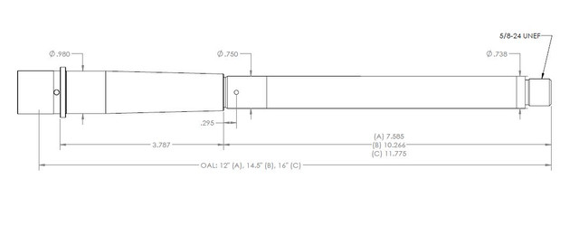 Proof Research Pre-Fit Barrel AR-Type - 338 ARC - 14.5