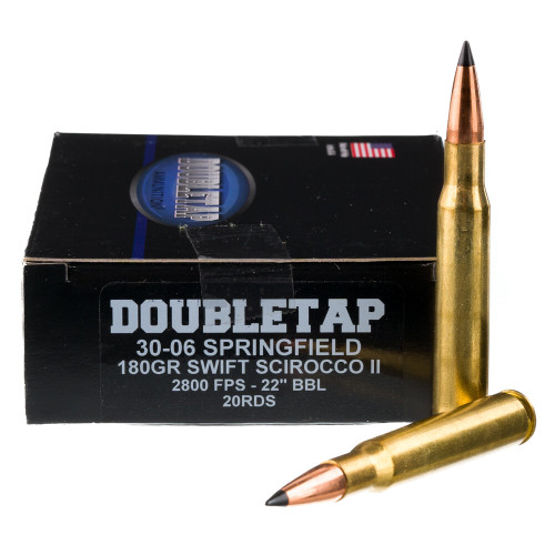 DoubleTap .30-06 Springfield 180gr Swift Scirocco II - 20 Rd Box