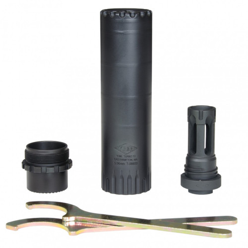 YHM Turbo T2 5.56 Stainless with 1/2-28 QD Flash Hider
