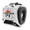 Meister Gel Full-Face Leather Training Head Guard - White/Black/Red