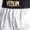 Venum Classic Muay Thai Shorts (White/Black/Gold)