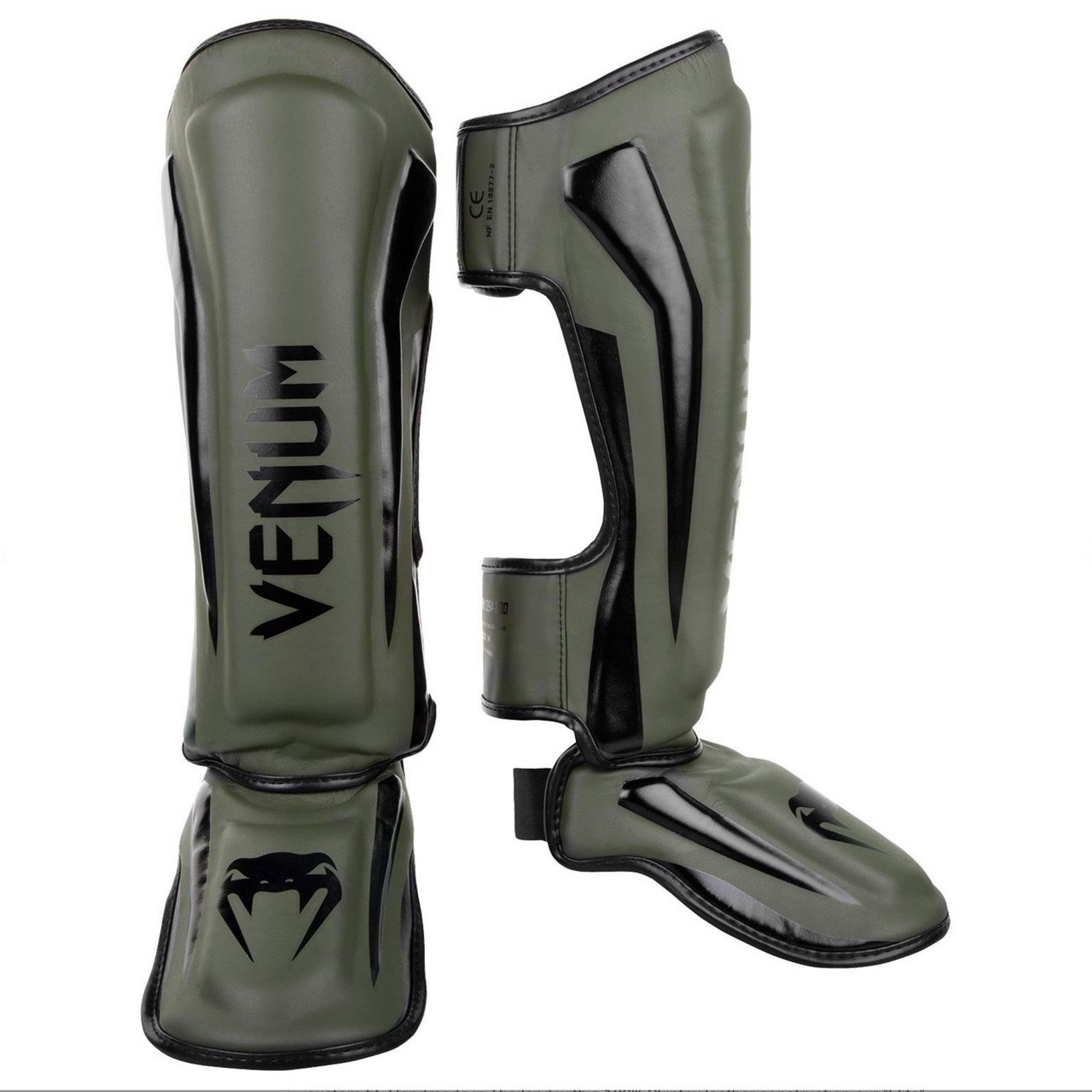 Venum Elite スタンドアップシンガード（カーキカモ　L） Venum Elite Standup Shin guards - Khaki/Black - Venum