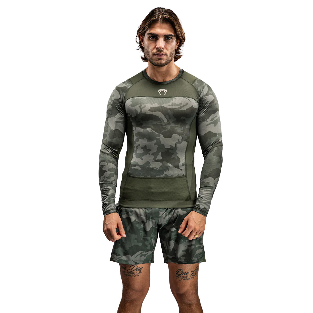 Venum G-Fit Air Rashguard L/S Army Camo | Long Sleeve Compression