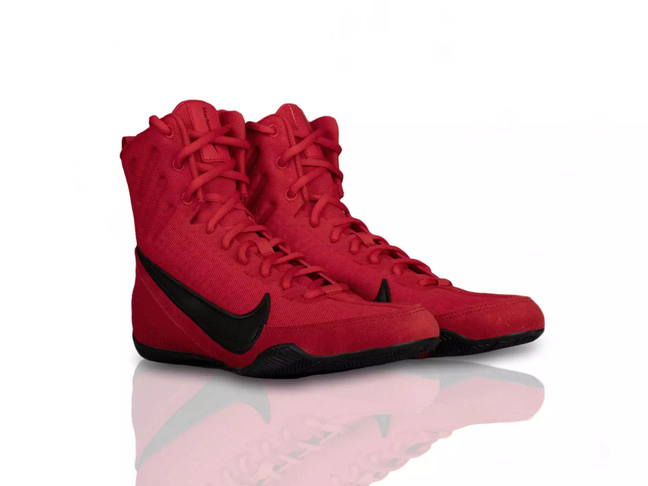 Nike Machomai Boxing Shoes (Red/Black) Zenjo Martial Arts Supplies