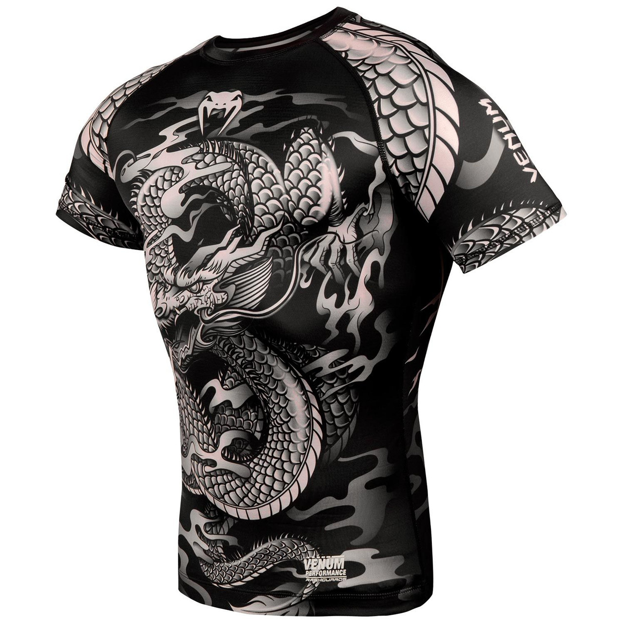 VENUM DRAGON/'S FLIGHT RASHGUARD BLACK//BLACK LONG SLEEVES