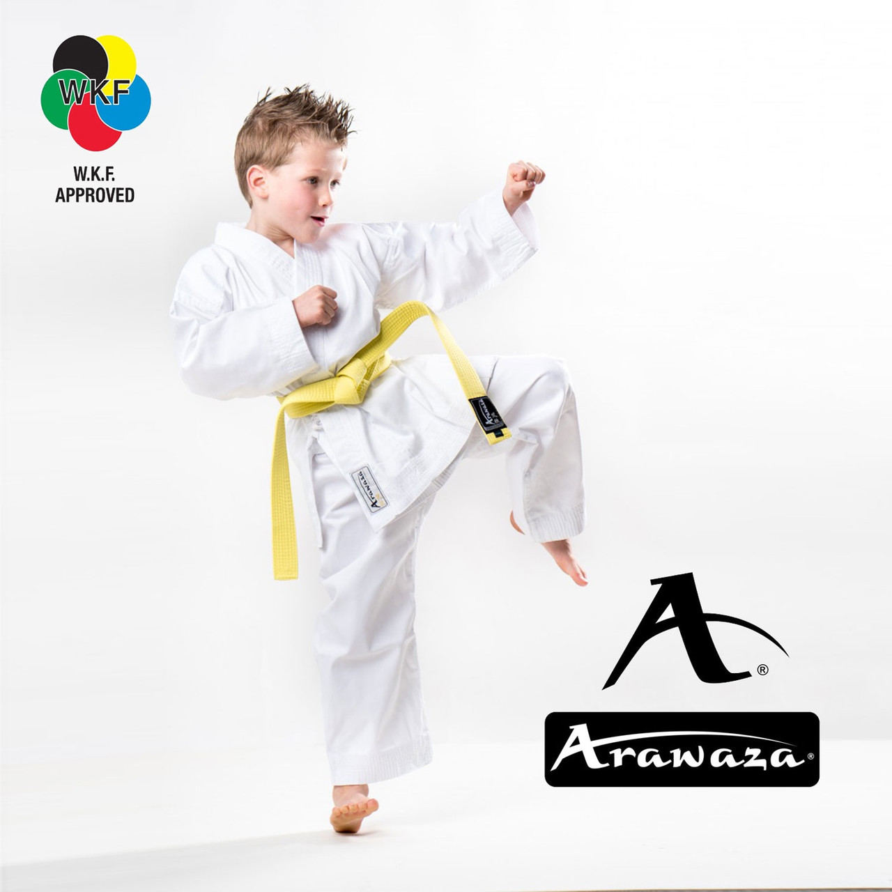 ARAWAZA NEW KUMITE DELUXE Lightweight Karate Suit Gi MARTIAL ARTS 8oz WKF APPROVED 