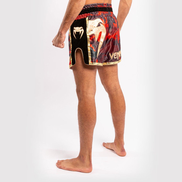Venum Giant Camo Muay Thai Shorts (Red/Gold)