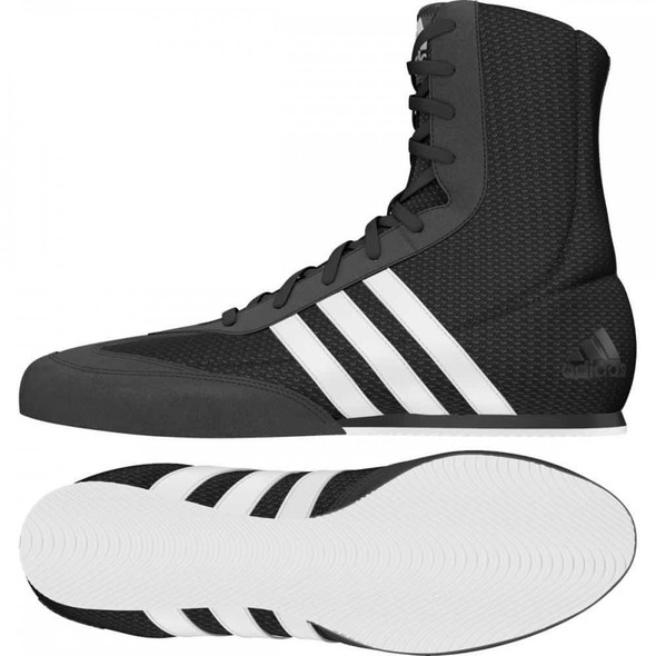 Adidas Box Hog 2 Boxing Boots Black & White Lace Up