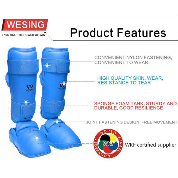 Wesing WKF Approved Shin and Instep (Blue)