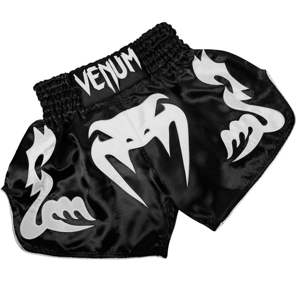 Venum Bangkok Inferno Blk/White Muay Thai Shorts Venum Bangkok Inferno Blk/White Muay Thai Shorts