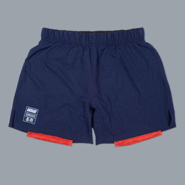 Scramble Combinations Fight Shorts - Navy/Red