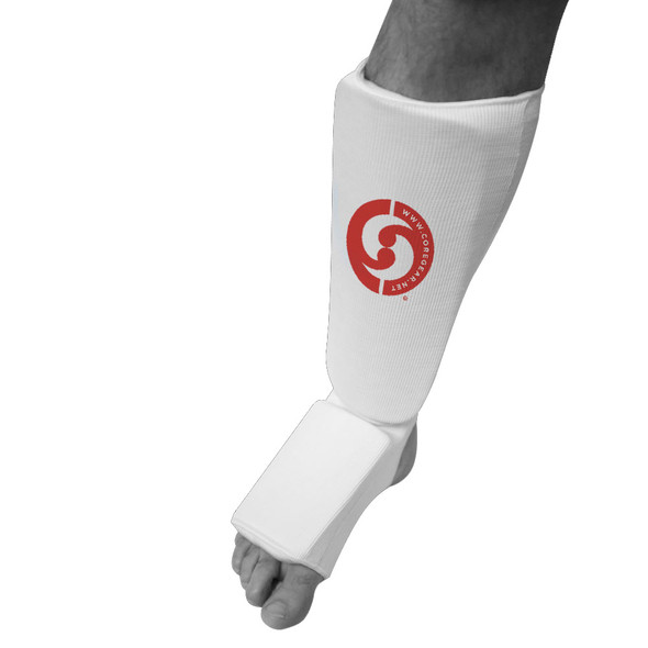 CORE Cotton Shin and Instep Protector - White