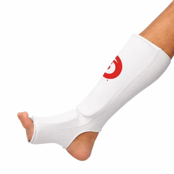 core cotton shin and instep white - side profile