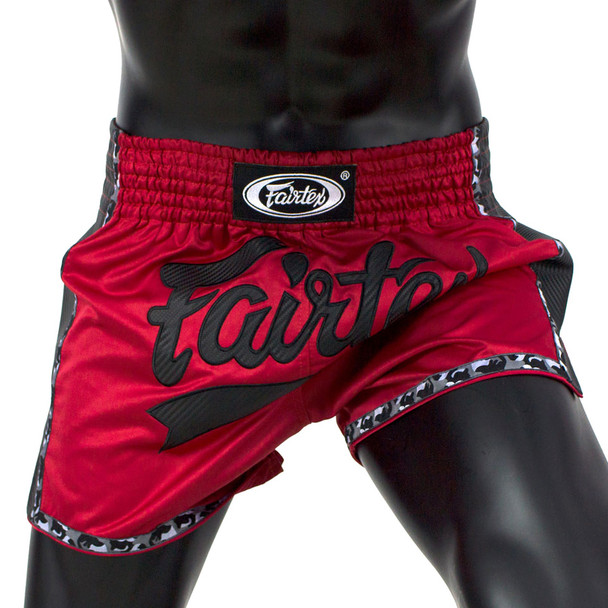 Fairtex Red Slim Cut Muay Thai Shorts