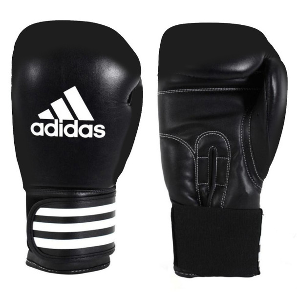 Adidas Performer Leather Boxing Gloves - Black/White