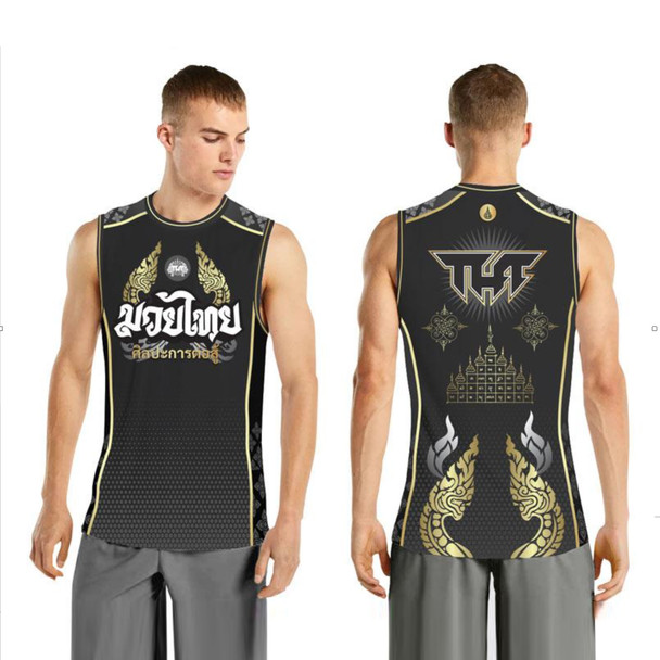 TUFF Muay Thai Fighters Black Singlet