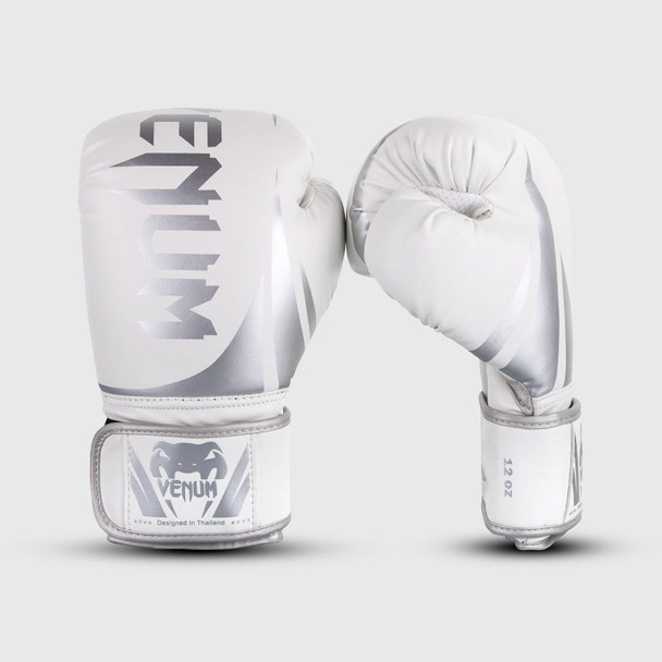 Venum Challenger 2.0 Boxing Gloves (Silver/White)