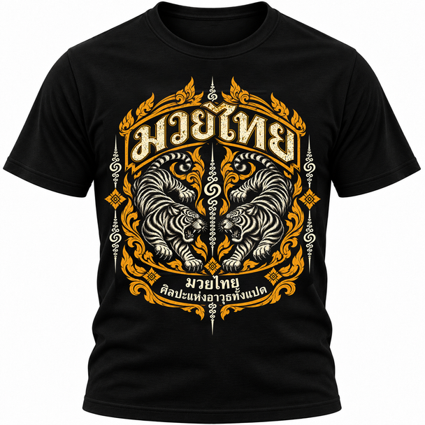CORE Muay Thai Twin Tigers T-Shirt (Black)