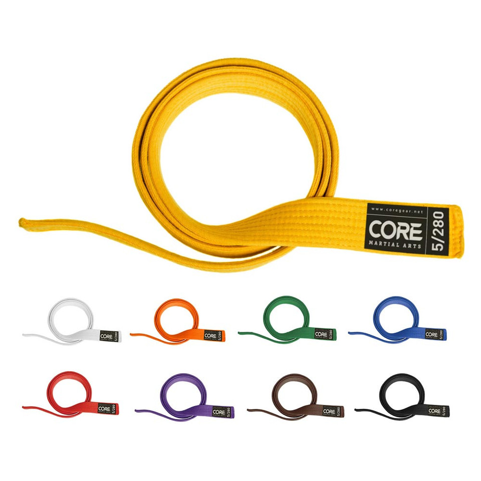 Martial Arts Coloured Belts CORE brand Premium quality