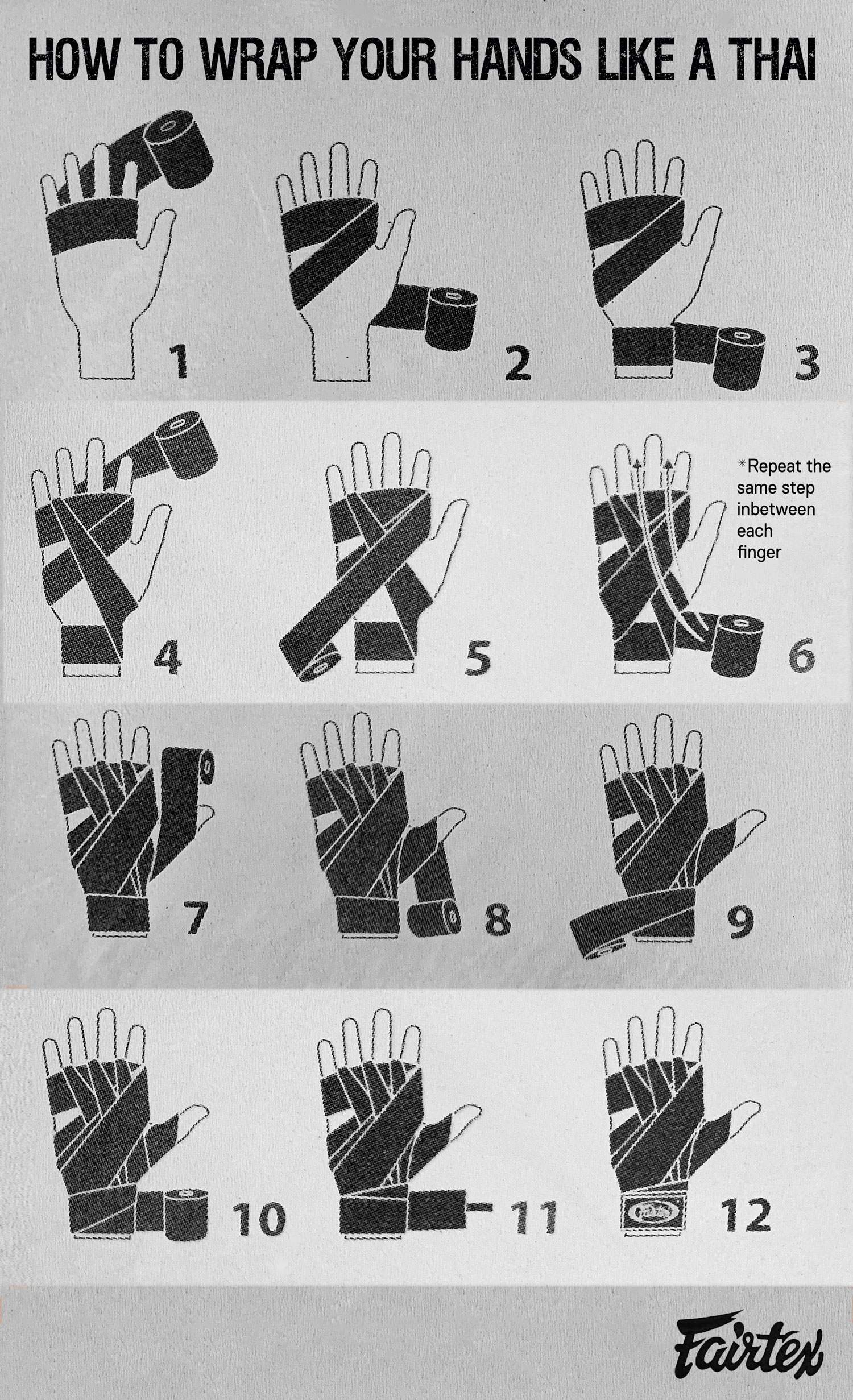 How to wrap your hands Thai style Zenjo Martial Arts Supplies