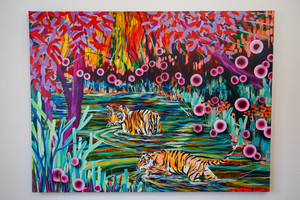 "Tiger River" Acrylic Painting