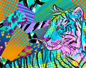 "90's Tiger" Digital Print