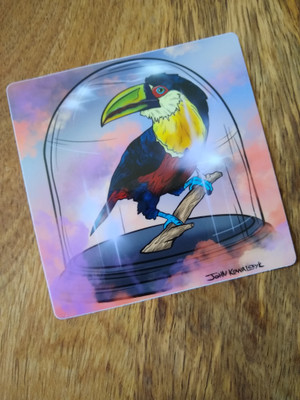 "Toucan & Cloche" Sticker