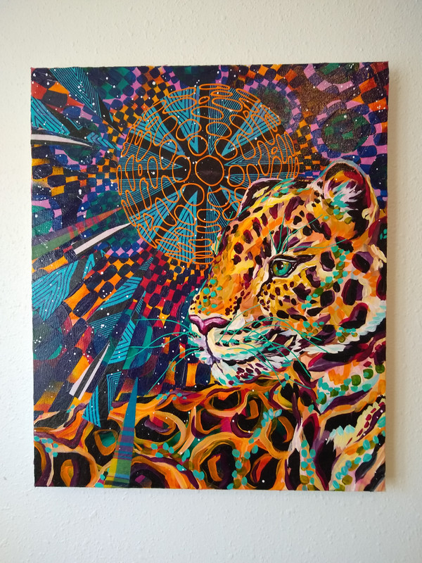 "Tiger Magic" Mixed Media Painting