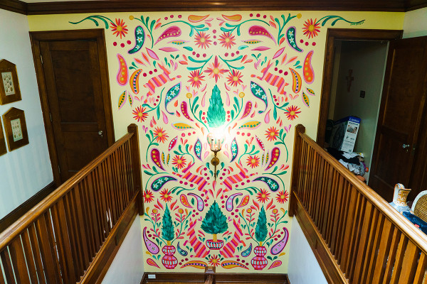 Otomi Inspired Mural Rejuvenates House and Wows Client
