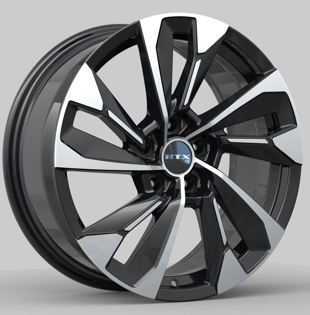 RTX® (OE) • 083551 • MZ03 • Gloss Black Machined • 17x7 5x114.3 CB67.