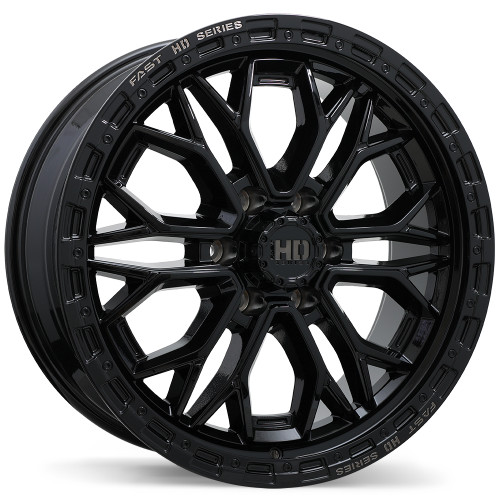 Fast HD Muramasa • 20x9.0 • 6x139.7mm • CB84.2 • +30 • Gloss Black with Grey Milling