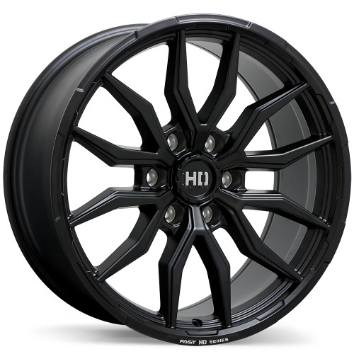 Fast HD Grit • 18x8.0 • 6x139.7mm • CB93.1 • +55 • Satin Black with Milling