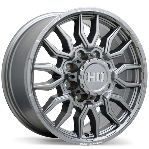 Fast HD Grit • 18x8.5 • 8x165.1mm • CB116.7 • +33 • Satin Gunmetal with Milling
