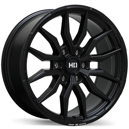 Fast HD Grit • 20x9.0 • 6x139.7mm • CB78 • +20 • Satin Black with Milling