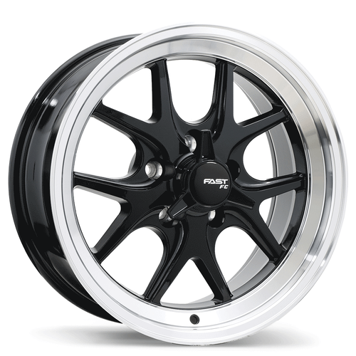 Fast Wheels FC04V • 17x8.0 • 5x120mm • CB70.3 • 0 • Gloss Black with Machined Lip