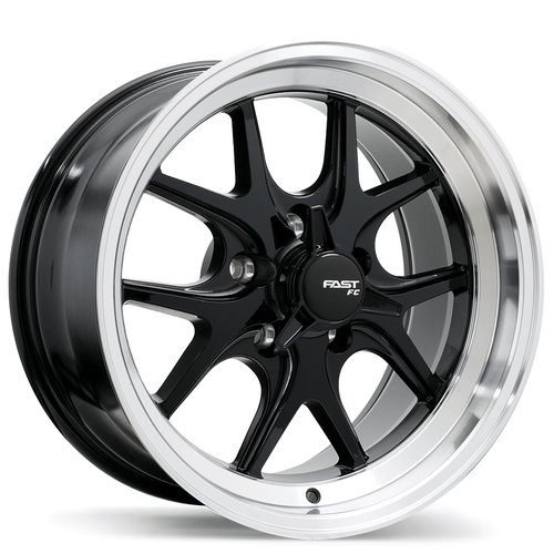 Fast Wheels FC04V • 18x9.0 • 5x127mm • CB71.5 • +5 • Gloss Black with Machined Lip