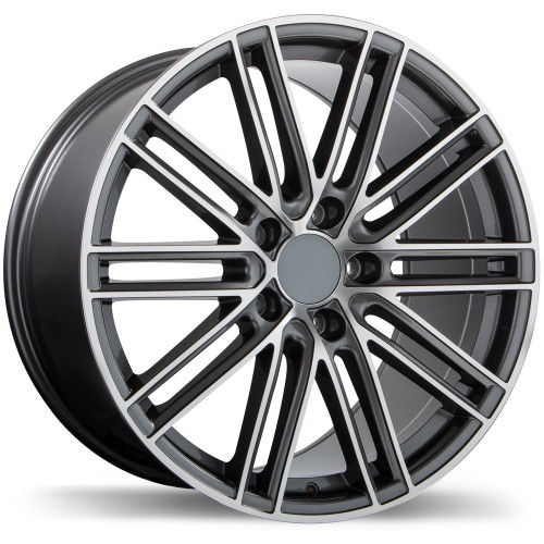 Replika R206 • 20x8.5 • 5x130mm • CB71.6 • +50 • Gloss Gunmetal with Machined Face