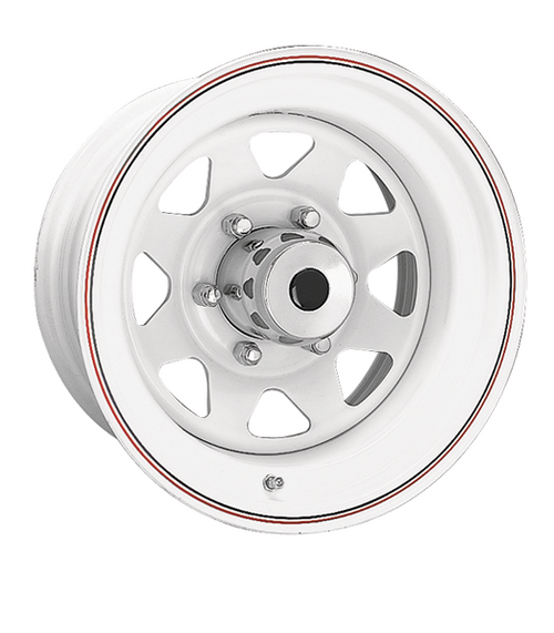 Ceco® (Series 70) • CD705655 • 8-Spoke • White • 15x6 5x139.7 ET-3 CB108.7