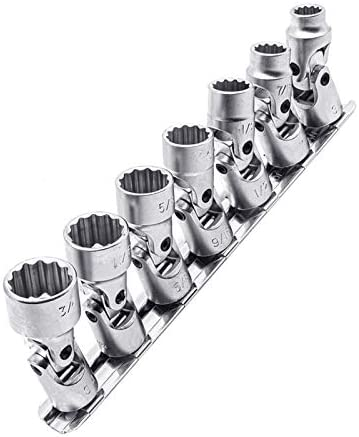Genius US-307S - 7PC 3/8" Dr. SAE Universal Hand Socket Set (12-Point)