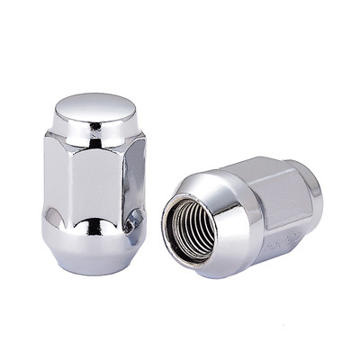 Acorn Chrome Nut 1PC 60° Bulge-1/2" RH-19mm Hex-Premium