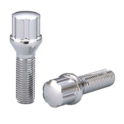 6 Spline Chrome Bolt 60° Seat-14x1.50mm-33mm Shank-17/19/21mm Hex-Premium