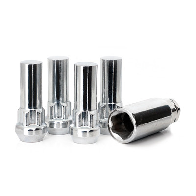 Acorn Chrome Lock Nut XL 60° Bulge-14x2.00mm-19/21mm Hex (PKG/4)