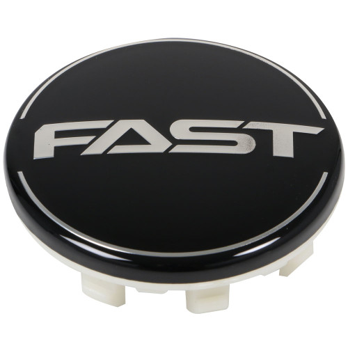 Beige Cap With Black Emblem With Chrome (Fast) Logo - Dome